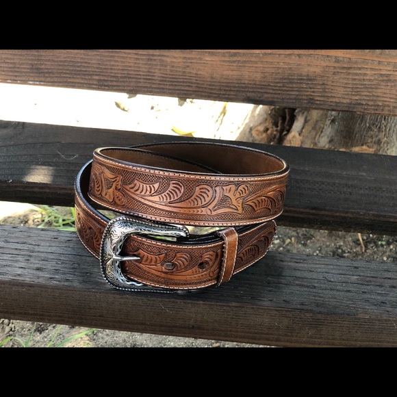 Brown cowboy belt - Picture 1 of 2